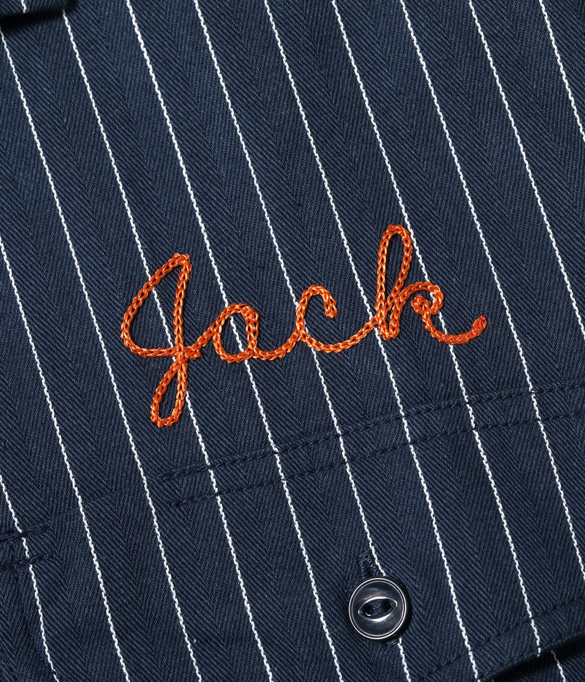 COKE STRIPE WORK SHIRT with CHAIN EMBROIDERED