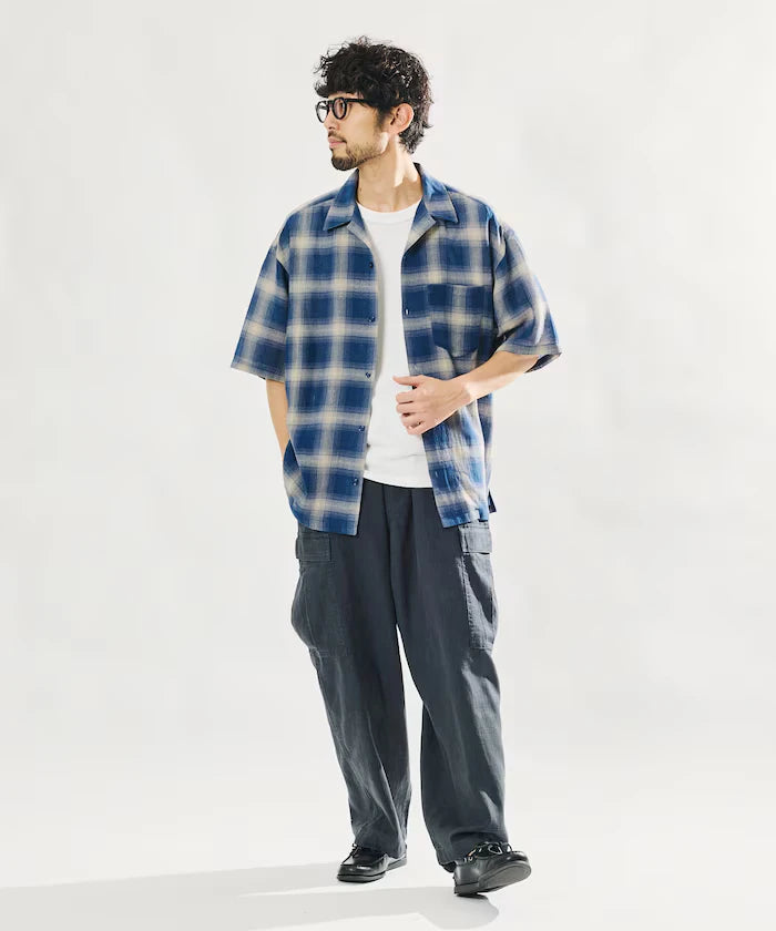 LINEN COTTON EASY CARGO PANTS 【Compatible with Set-Up】