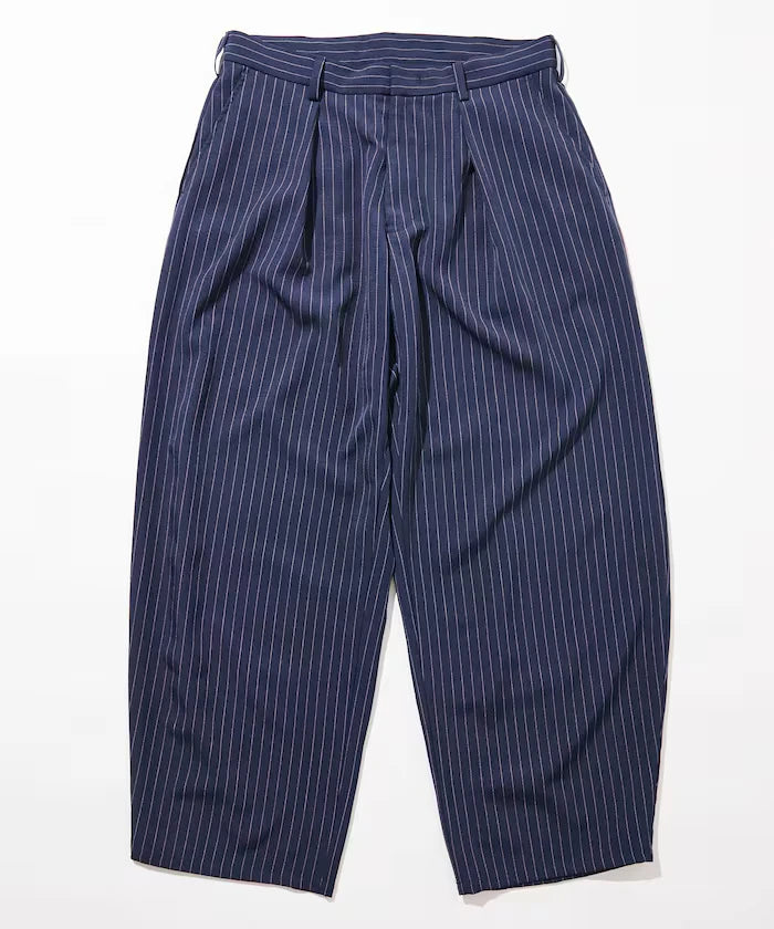 Wide Silhouette Barrel Leg Slacks Pants