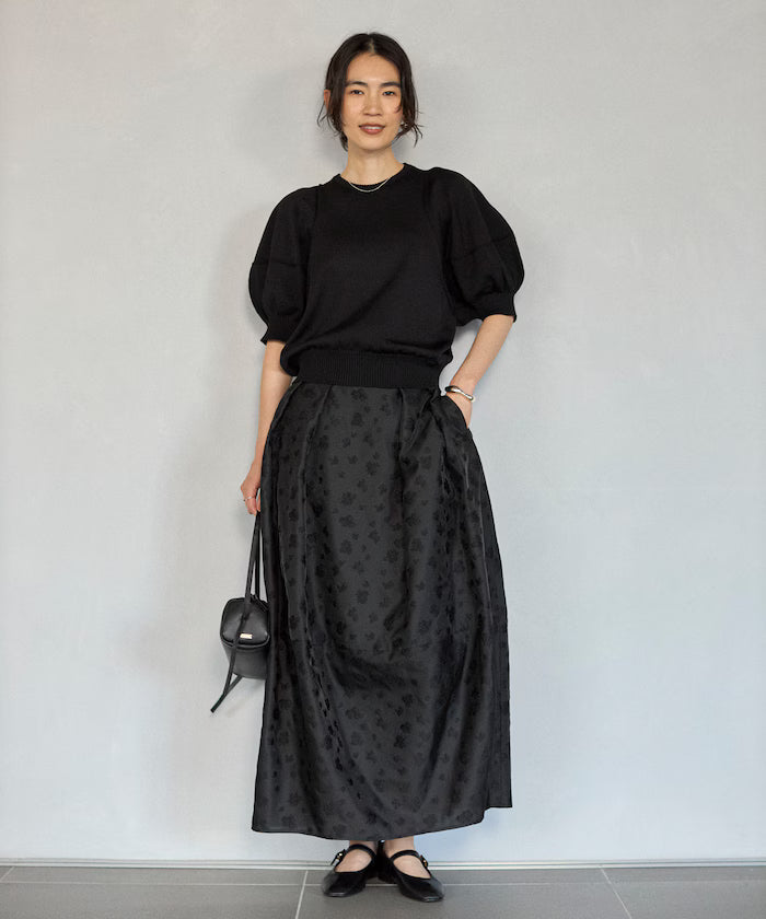 Flower Sheer Jacquard Cocoon Skirt - Released on February 12 at 12:00