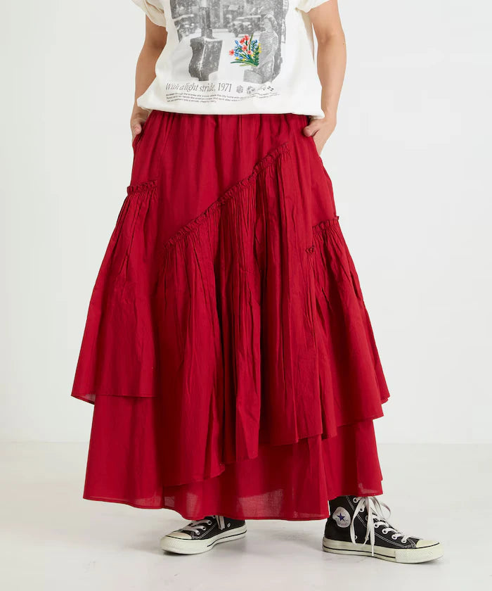 India Frill Maxi Gathered Skirt