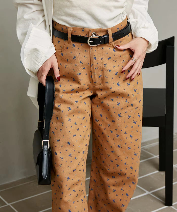 Floral Print Curved Pants Limited Edition