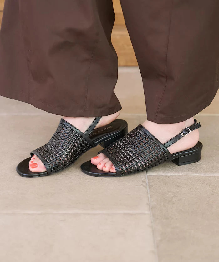 Leather Mesh Sandal