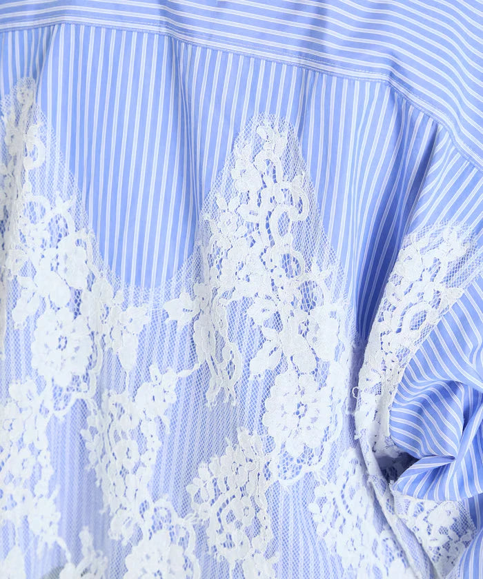 Lace Docking Stripe Shirt