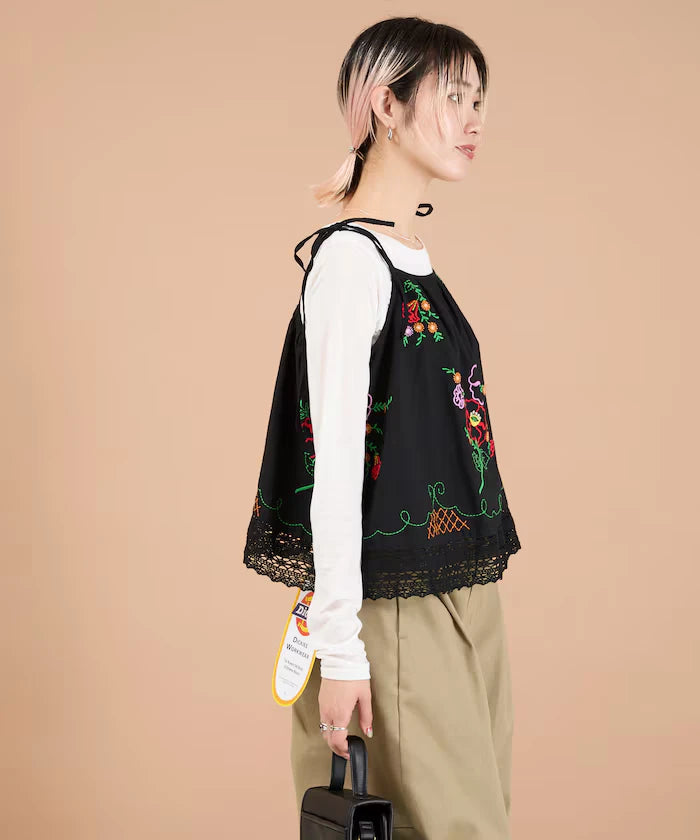 India Shoulder Ribbon Embroidered Remake Style Camisole