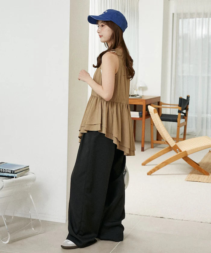 Nylon Washer Asymmetrical Blouse Limited Edition
