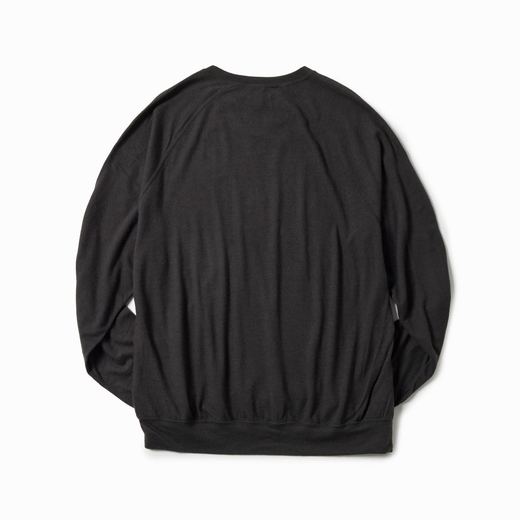 GL69413 / WASHBLE WOOL SUPER 140's RAGLAN CREW NECK SHIRT