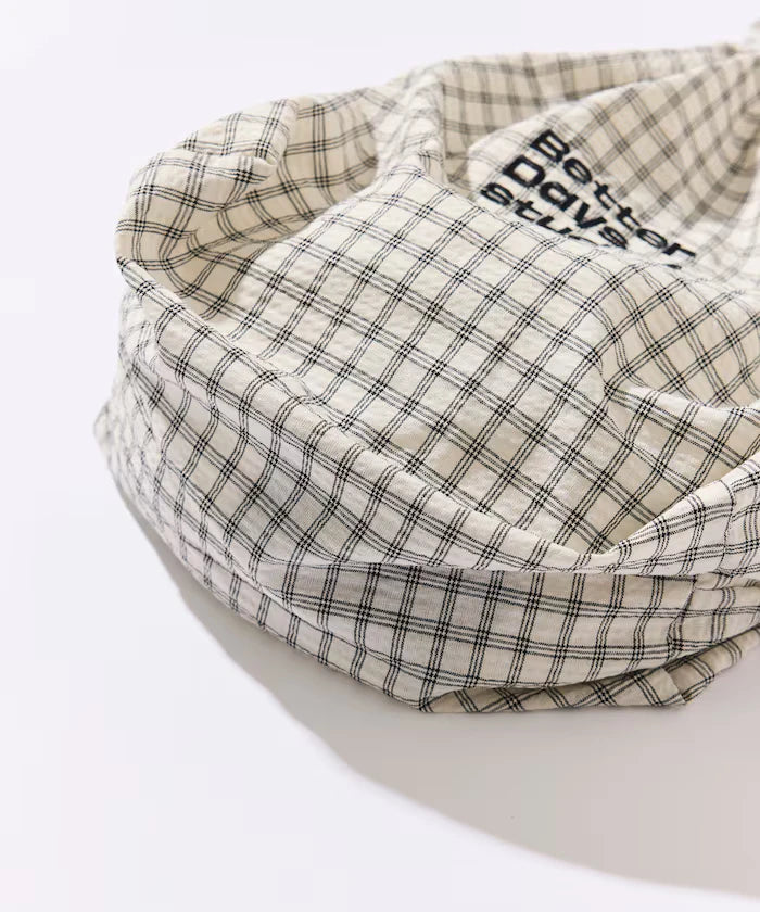 BetterDays Studio × FREAK'S STORE Drawstring Check Tote Bag