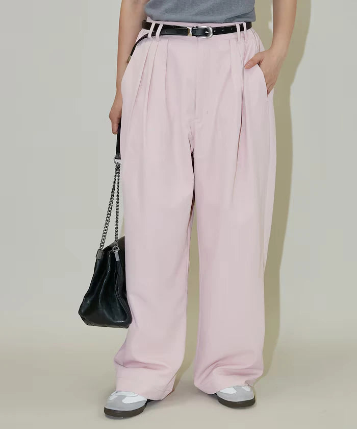 Color Tuck Slacks Pants Limited Release