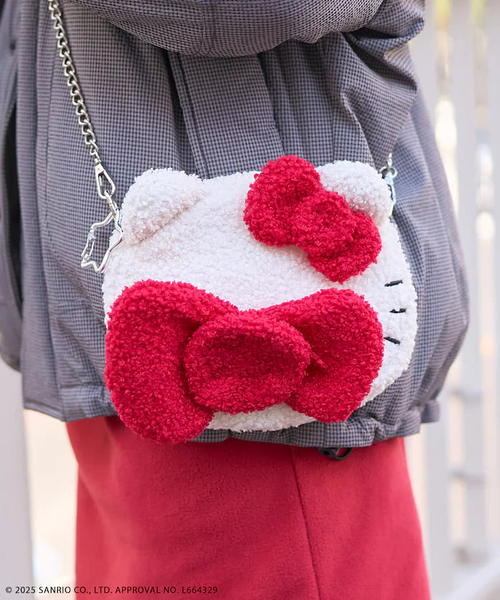 Hello Kitty Fuzzy Pouch Chain Bag