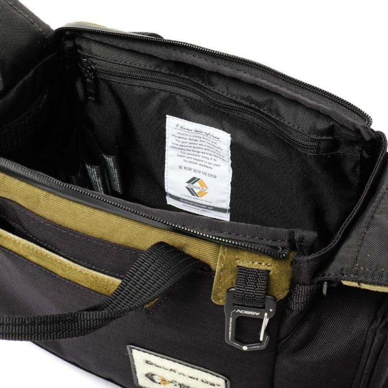 AS2OV x Backwards Limited CORDURA FINE TEX SHOULDERBAG BLACK