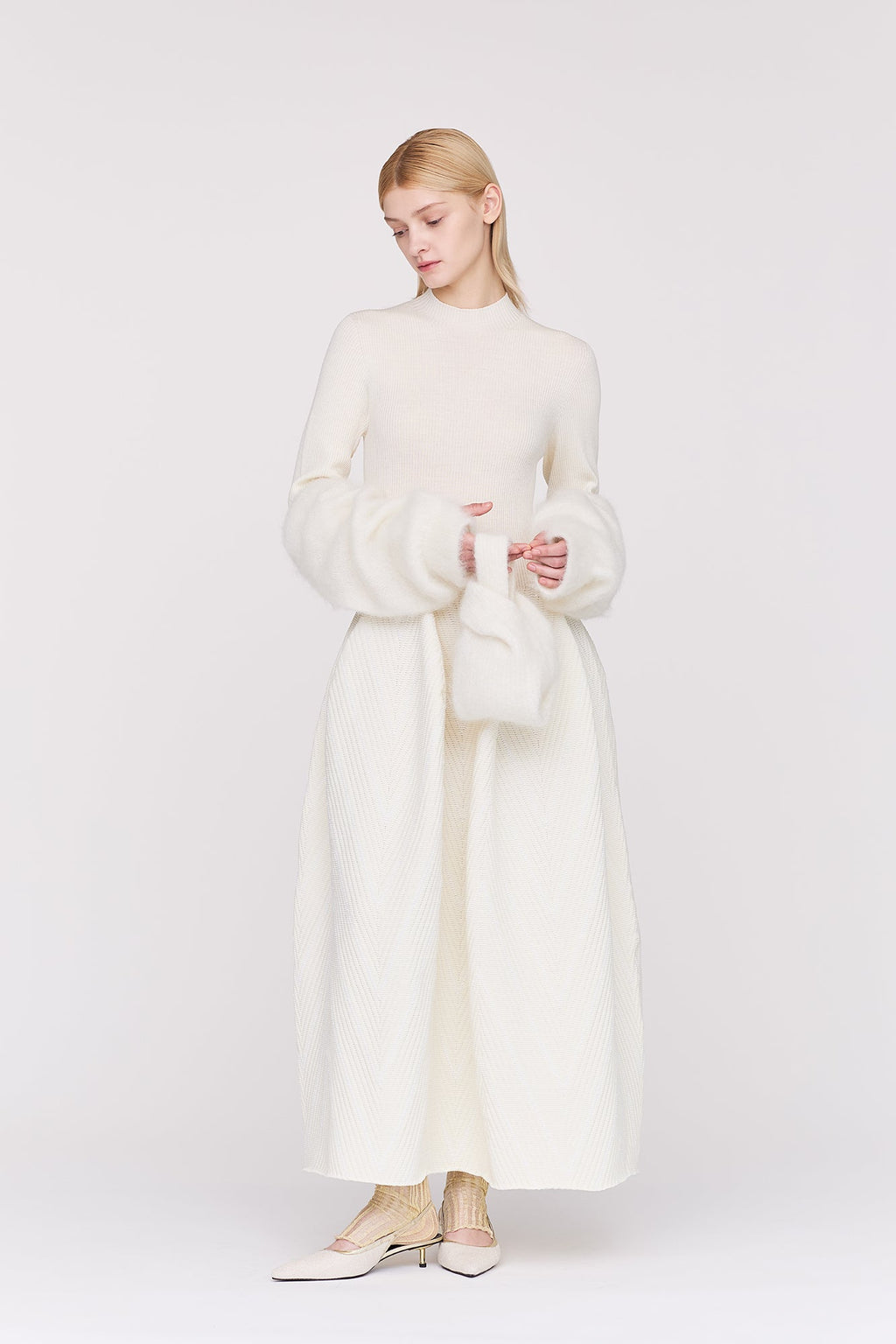 MOHAIR NOTCHED RIB BAG