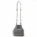 WATER PROOF SUEDE MINI DROW STRING SHOULDER/GRAY