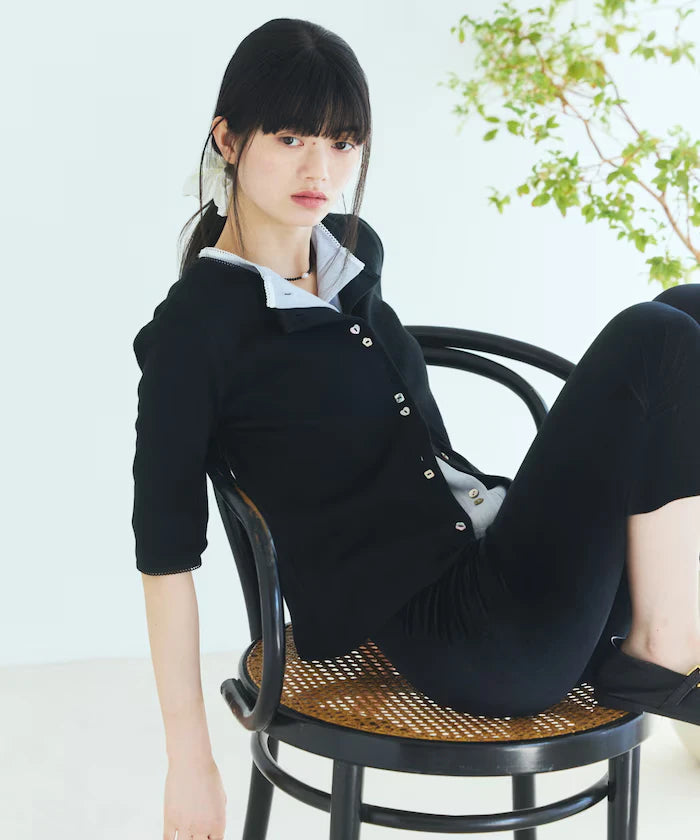 Knitted Cardigan with Variation Buttons