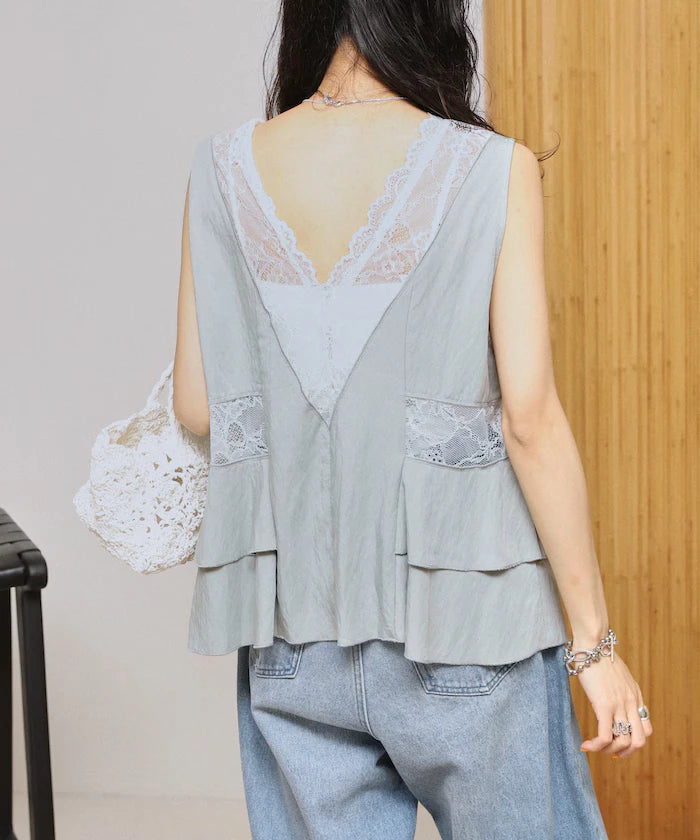 Switch Race Vintage Satin Ribbon Vest [Limited Release]