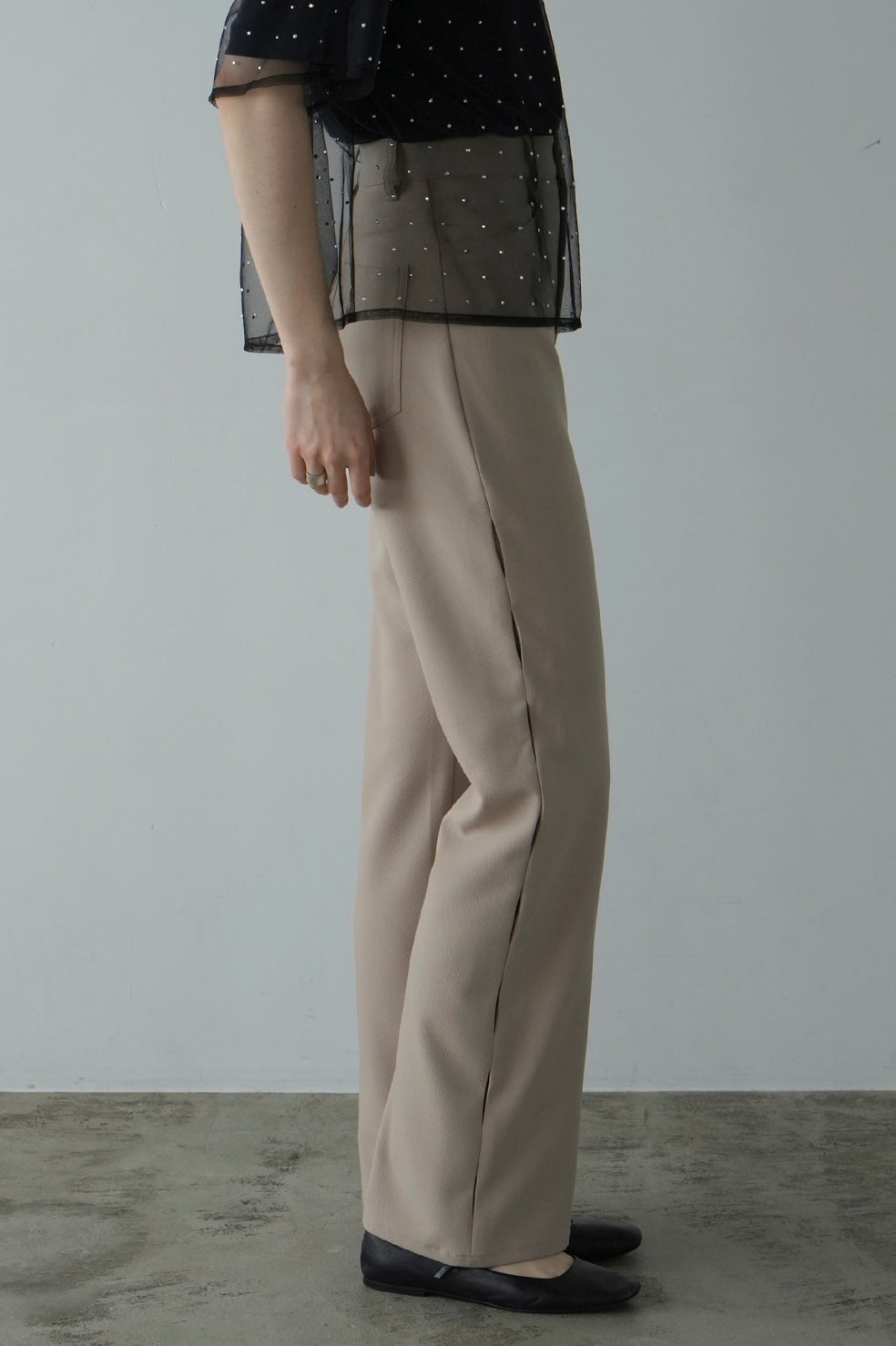 SIDE HOLE BELL BOTTOM PANTS
