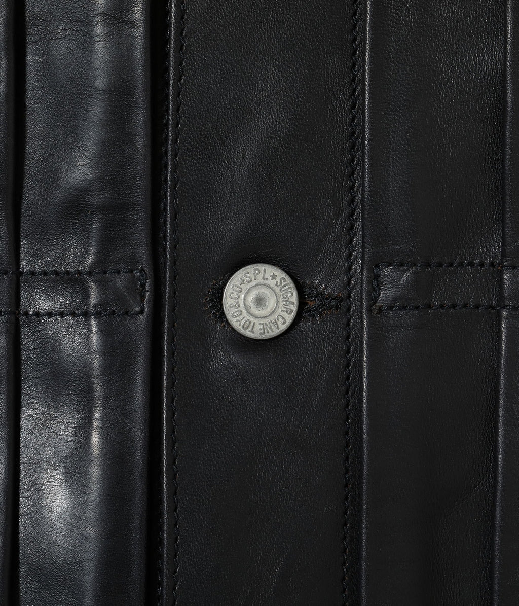 BLACK HORSEHIDE LEATHER JACKET 1953 MODEL