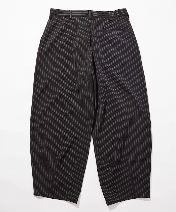 Wide Silhouette Barrel Leg Slacks Pants