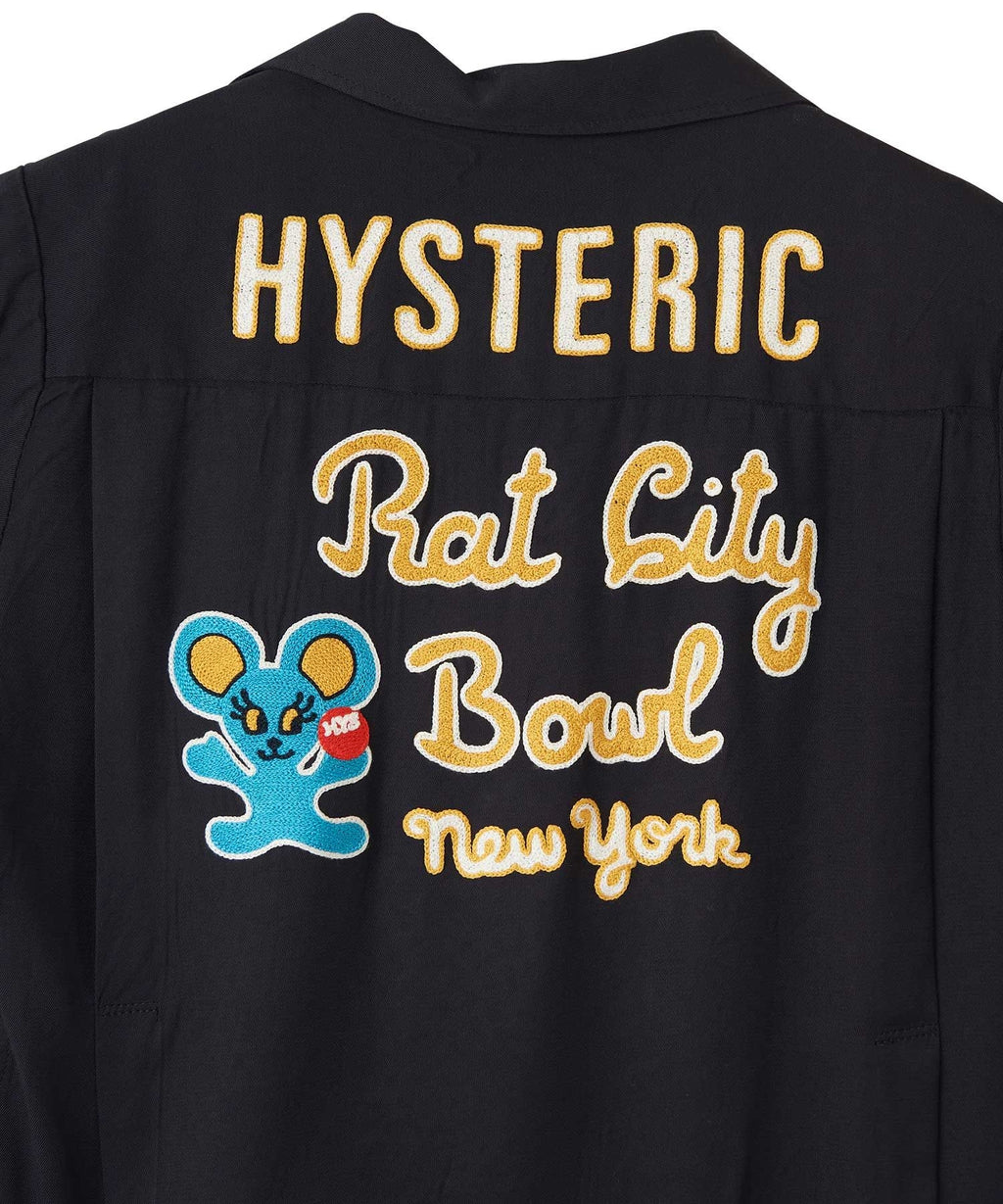 RAT CITY BOWL Embroidered Bowling Shirt