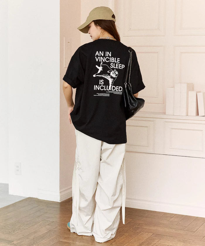 VINCIBLE SLEEP Cat Print T-Shirt Limited Edition