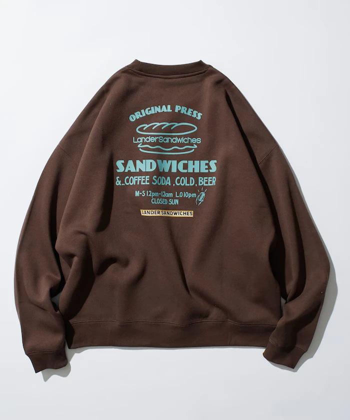 LANDER SANDWICHES×FREAK'S STORE/ Lander Limited Edition Big Silhouette Back Print Crewneck Sweat 【Limited Release】