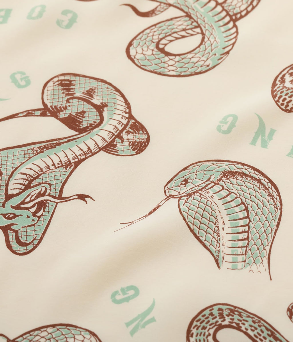 HIGH DENSITY RAYON OPEN SHIRT “KING COBRA” by VINCE RAY