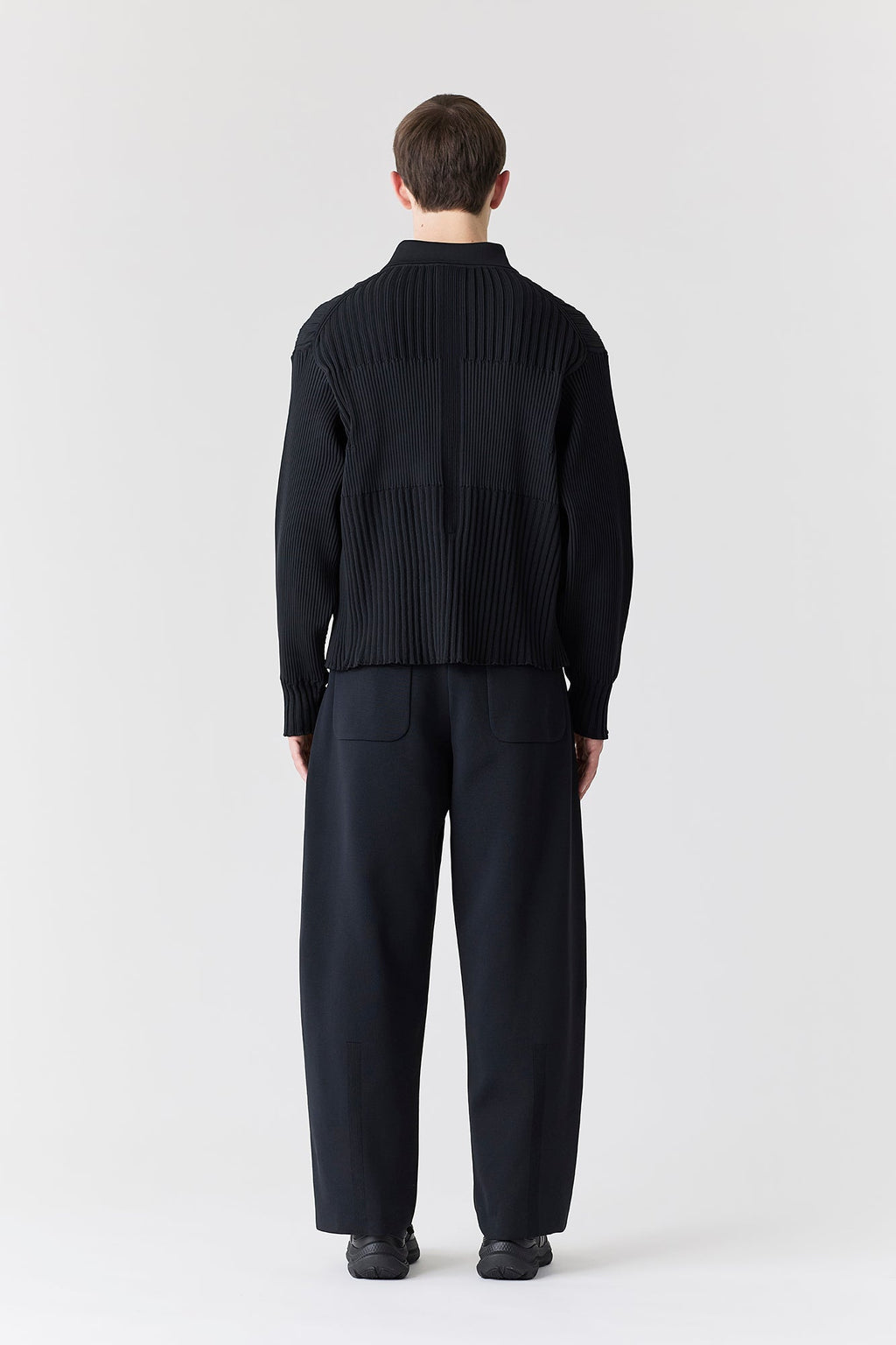 FLUTED SHIRT COLLAR BLOUSON