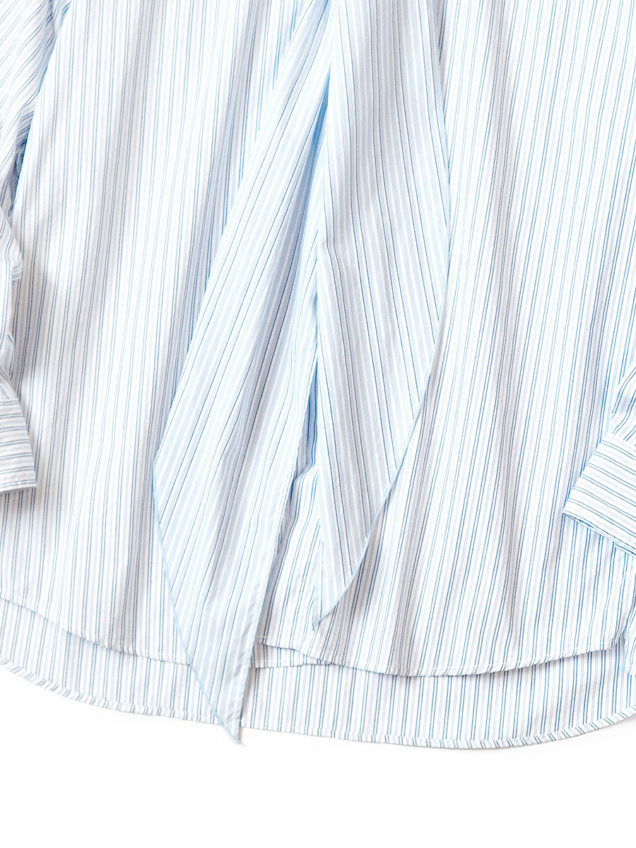 Cotton Stripe Bow Tie Pub Shirt