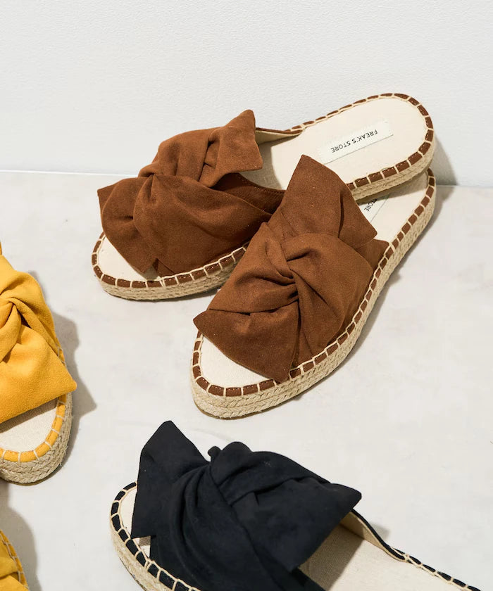 Espadrille-style Ribbon Sandals [Available in sizes 36-38]