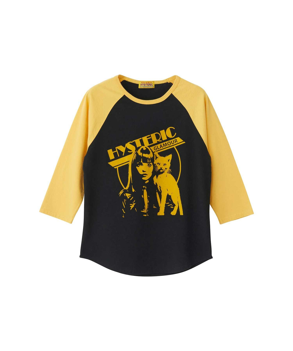 Hysteric Woman Cat Three-Quarter Sleeve T-Shirt