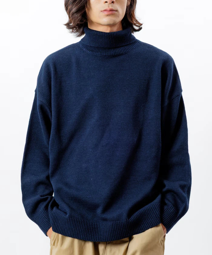 Relaxed Fit Easy Care Washable Turtleneck Knit