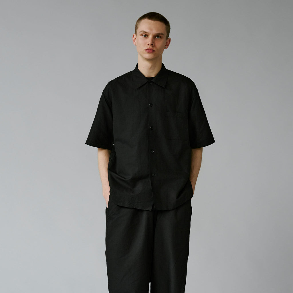 GL39539 / COTTON × RAMIE BROAD OPEN SHIRT