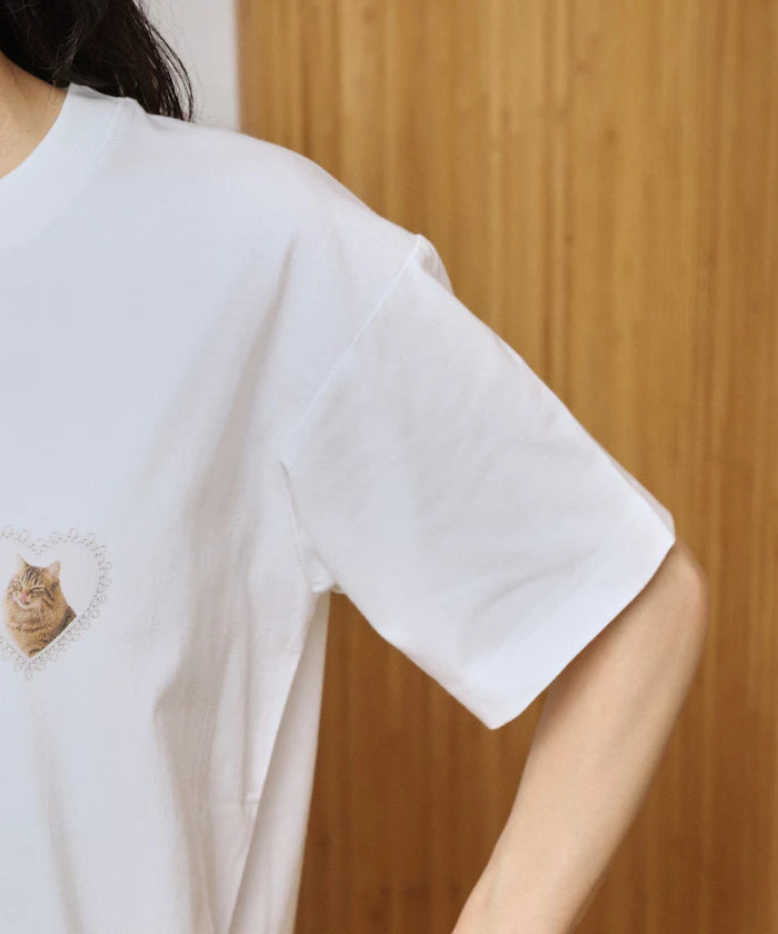 Organic Cotton Animal Heart Print T-Shirt