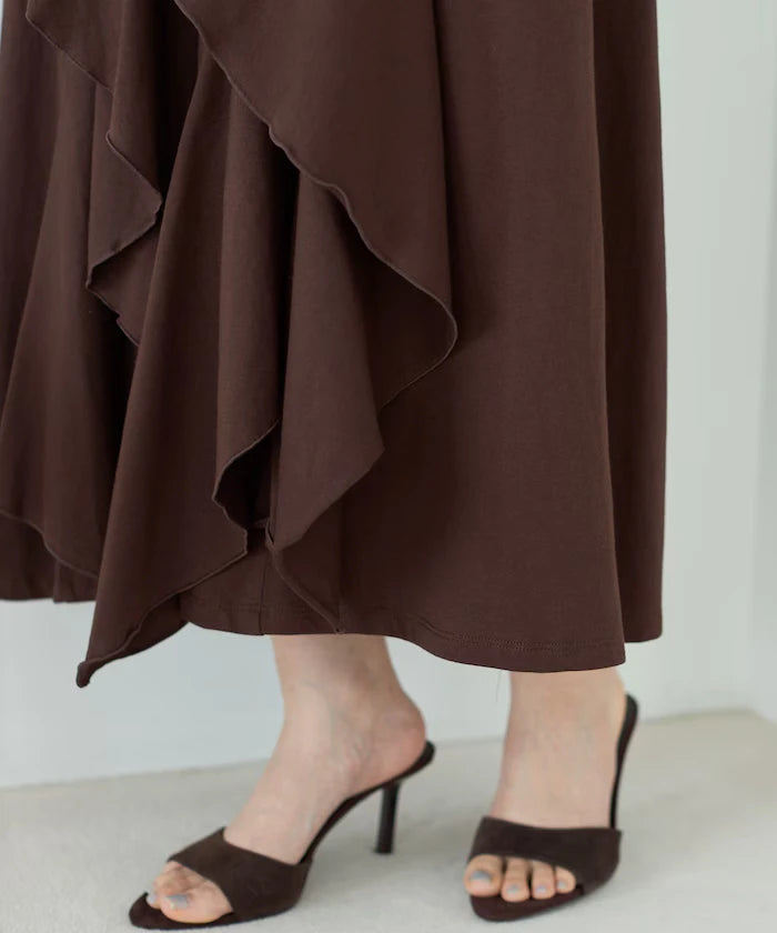 Organic Cotton Draped Flare Dress