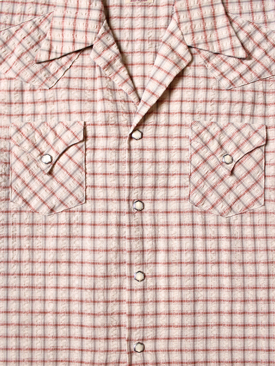 Cotton Linen Soccer Check Love-ly Western Shirt