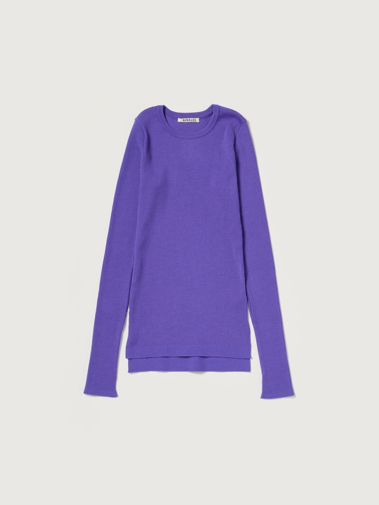 SUPER FINE WOOL HIGH GAUGE RIB KNIT P/O