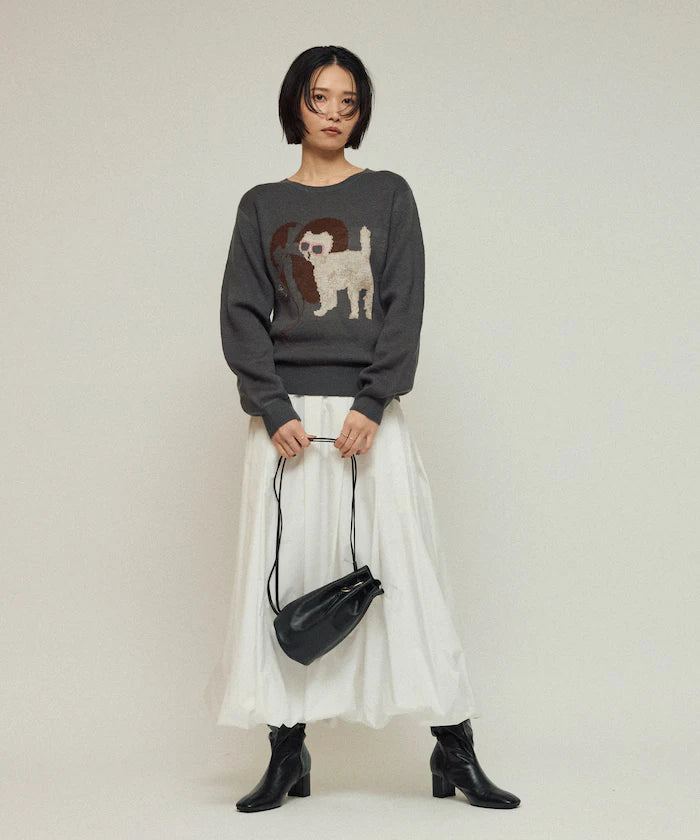 Sweat-like Animal Jacquard Knit