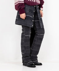 Scratch Flare Denim Pants
