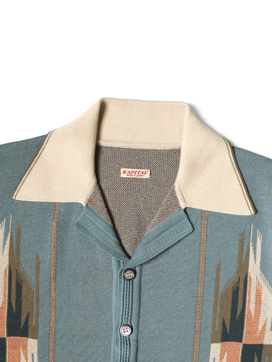 12G Cotton Knit Chimayo Pattern Aloha Polo