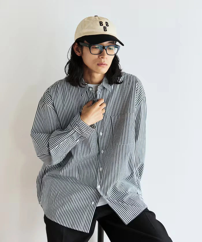 <New Color Added> Relaxed Fit Broad Shirt / Regular Collar / Long Sleeve