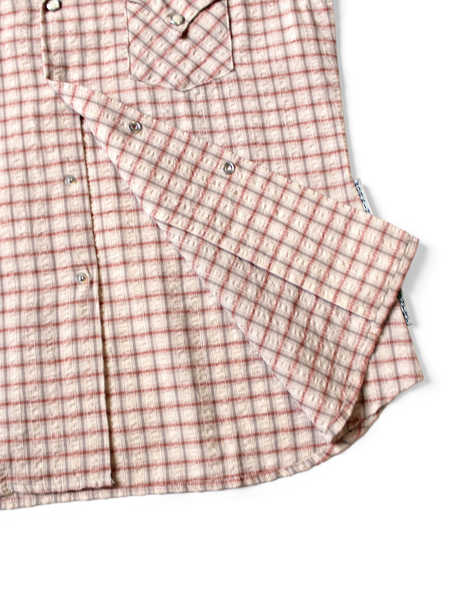 Cotton Linen Soccer Check Love-ly Western Shirt