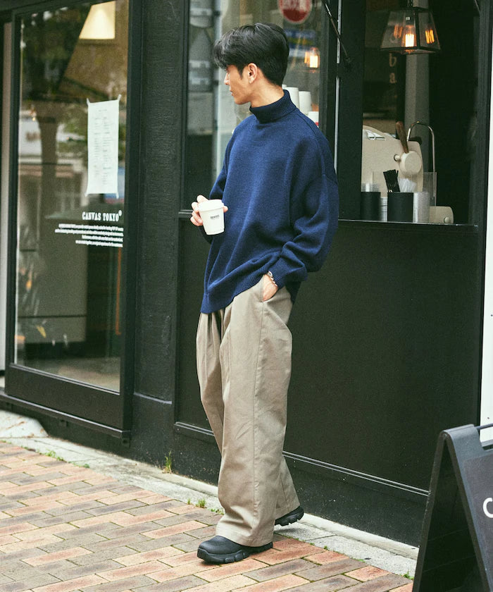 Relaxed Fit Easy Care Washable Turtleneck Knit