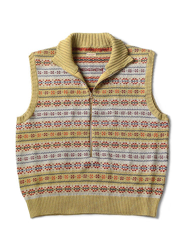 5G Fair Isle Half ZIP Vest