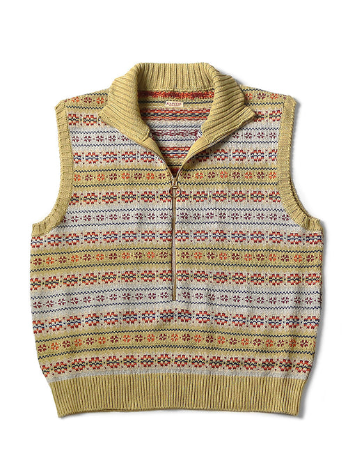 5G Fair Isle Half ZIP Vest