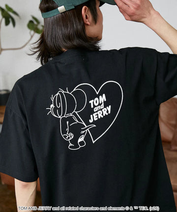 <Functional Material> TOM AND JERRY Heart Graphic T-Shirt Limited Edition