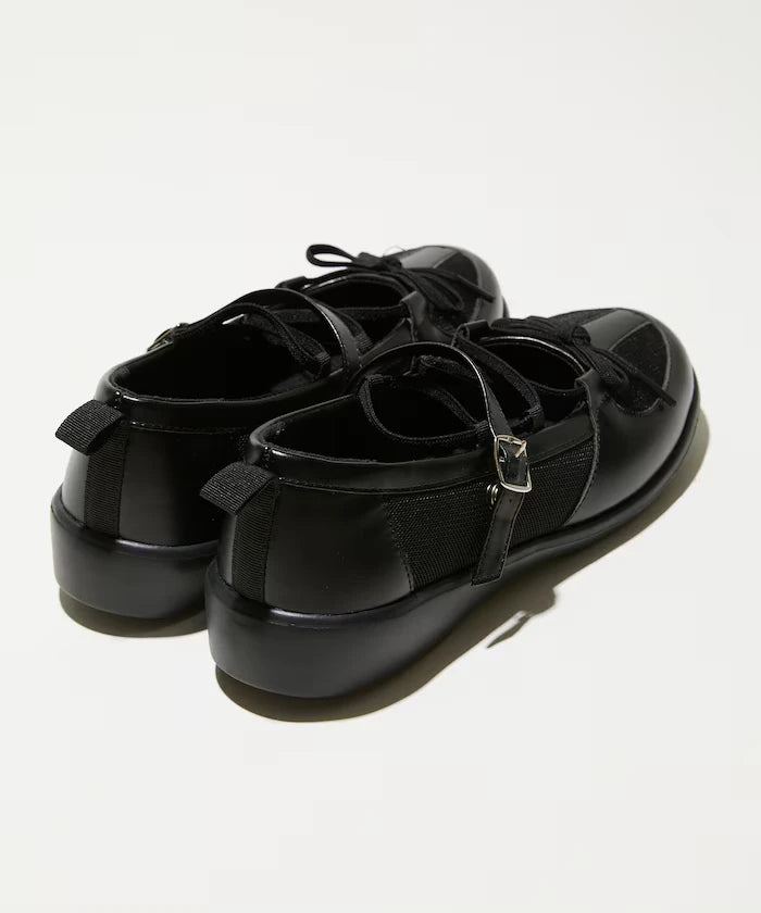 Lace-up ballet shoes