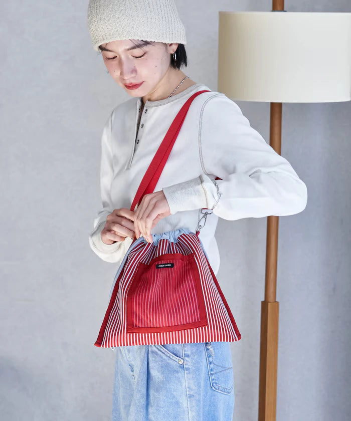 Multiway Color Knit Frill Shoulder Bag