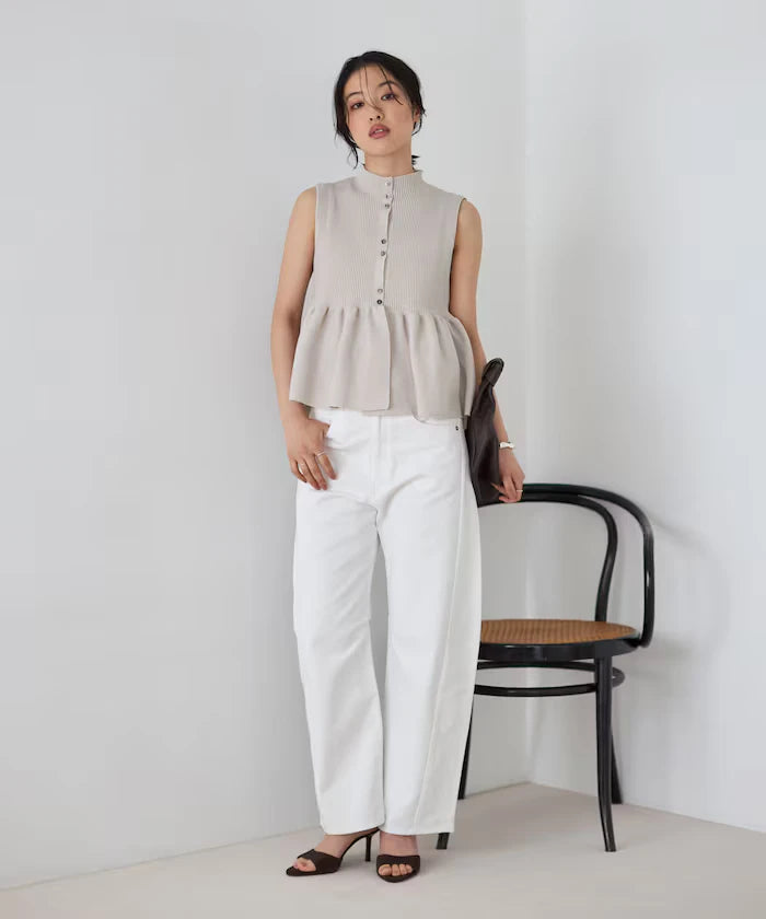Japan Made Whole Garment Peplum Vest