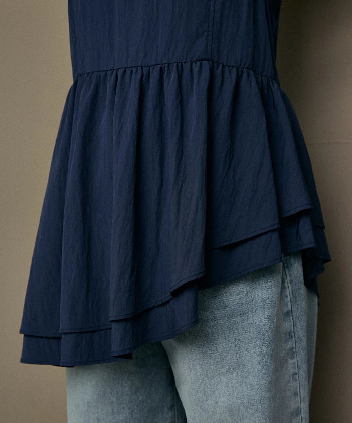 Nylon Washer Asymmetrical Blouse Limited Edition