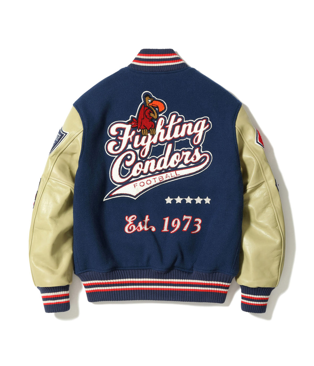 30oz. WOOL MELTON AWARD JACKET “FIGHTING CONDORS” (NAVY)